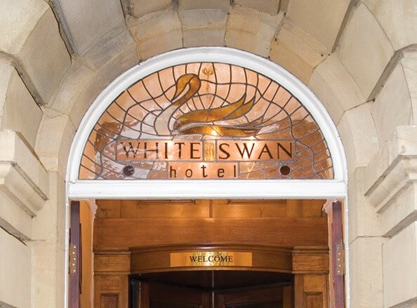 White Swan Front Door Fanlight