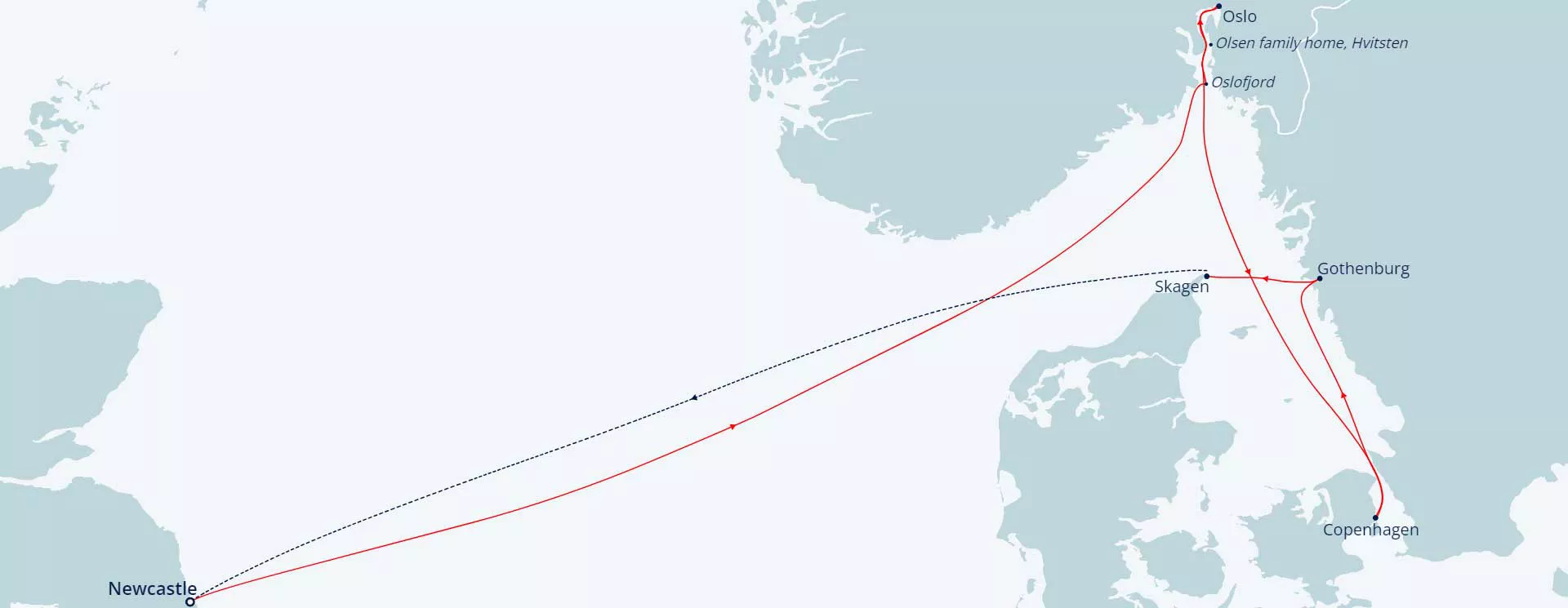 L2614 Itinerary Map